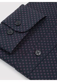 Pako Lorente - PAKO LORENTE – Granatowa koszula w kwiaty. Kolor: niebieski. Materiał: elastan, bawełna. Długość rękawa: długi rękaw. Długość: długie. Wzór: kwiaty #9