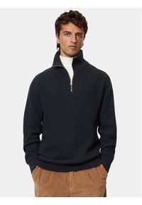 Marc O'Polo Sweter M29 5022 60392 Granatowy Regular Fit. Typ kołnierza: polo. Kolor: niebieski. Materiał: bawełna