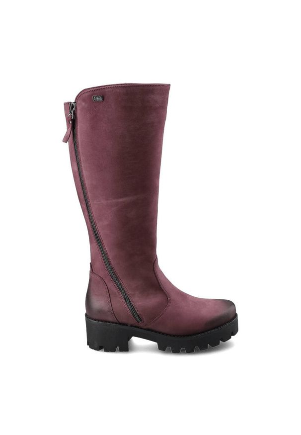 Bordowe Kozaki Simen Damskie Modne Ocieplane Buty. Okazja: na co dzień. Kolor: czerwony. Materiał: materiał. Szerokość cholewki: normalna. Styl: casual, elegancki