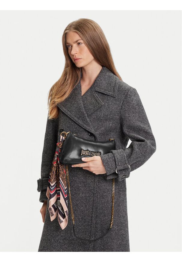 Just Cavalli Torebka 79RA4BD7 ZS748 Czarny. Kolor: czarny. Materiał: skórzane