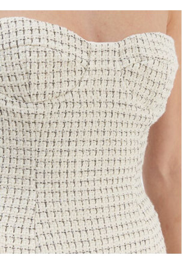 BARDOT - Bardot Sukienka koktajlowa Florine 60134DB Écru Slim Fit. Materiał: syntetyk. Styl: wizytowy