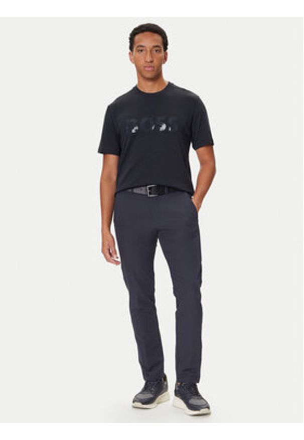 BOSS T-Shirt Mirror Iconic 50547940 Granatowy Relaxed Fit. Kolor: niebieski. Materiał: bawełna