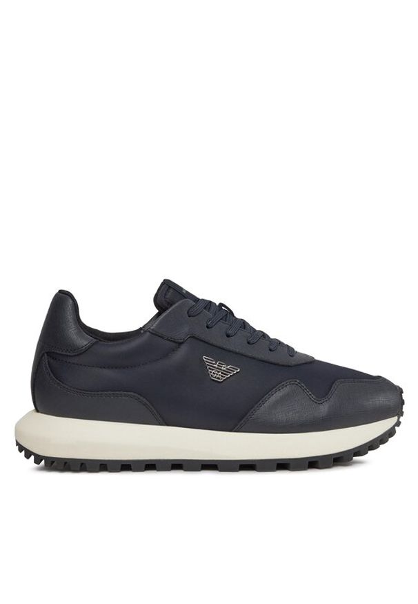 Emporio Armani Sneakersy X4X630 XN877 N151 Granatowy. Kolor: niebieski