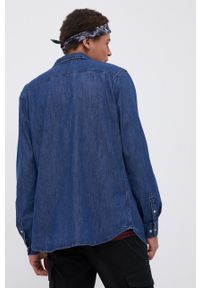 Only & Sons Koszula jeansowa męska regular z kołnierzykiem klasycznym. Okazja: na co dzień. Typ kołnierza: kołnierzyk klasyczny. Kolor: niebieski. Materiał: jeans. Długość rękawa: długi rękaw. Długość: długie. Styl: klasyczny #5