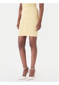 Marciano Guess Spódnica mini G6GD09 Z0628 Żółty Classic Fit. Kolor: żółty. Materiał: wiskoza, poliamid #1