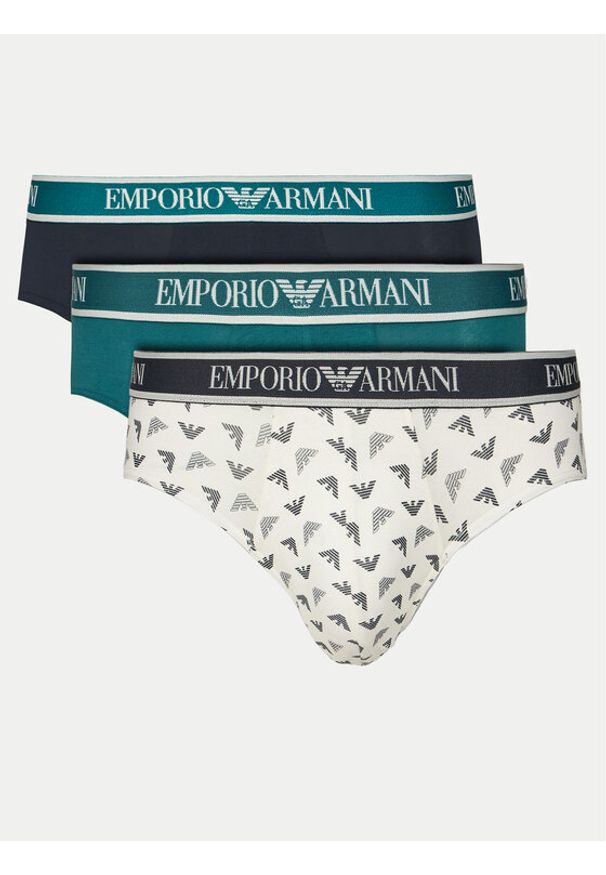 Emporio Armani Underwear Komplet 3 par slipów EM000369 AF10779 MB092 Kolorowy. Materiał: bawełna. Wzór: kolorowy