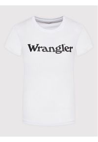 Wrangler T-Shirt W7N4GH989 112146405 Biały Regular Fit. Kolor: biały. Materiał: bawełna