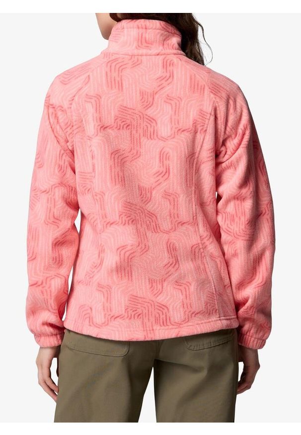 columbia - Bluza damska bez kaptura Columbia Benton Springs Printed Full Zip. Typ kołnierza: bez kaptura. Kolor: różowy. Sport: turystyka piesza