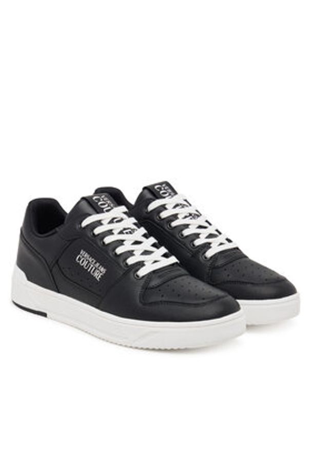 Versace Jeans Couture Sneakersy 79YA3SJ4 ZPB43 Czarny. Kolor: czarny. Materiał: skóra