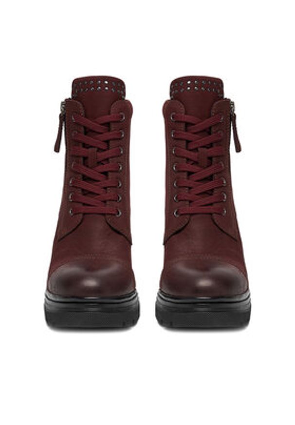 Lasocki Trzewiki CEO-WI16-24474-02 Bordowy. Kolor: czerwony. Materiał: skóra