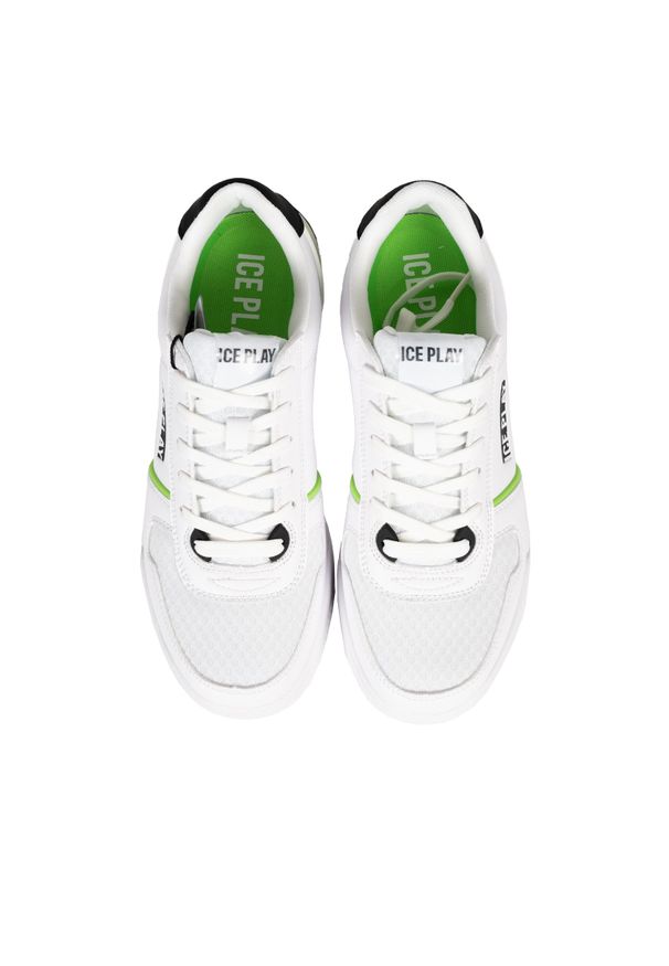 Ice Play Sneakersy | YALE002M3YM1 | Mężczyzna | Biały. Okazja: na co dzień, na spacer. Nosek buta: okrągły. Kolor: biały. Materiał: skóra ekologiczna. Sport: turystyka piesza