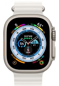 APPLE - Smartwatch Apple Watch Ultra 2 GPS + Cellular 49mm tytan + biała opaska Ocean. Rodzaj zegarka: smartwatch. Kolor: biały. Materiał: materiał. Styl: casual