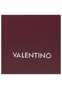 Valentino by Mario Valentino - VALENTINO Duża bordowa torebka haggis. Kolor: czerwony. Wzór: paski