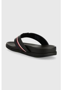 TOMMY HILFIGER - Tommy Hilfiger japonki HILFIGER LEATHER TOE POST SANDAL męskie kolor czarny FM0FM04460. Kolor: czarny. Materiał: poliester, materiał, guma #5