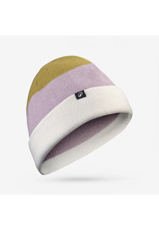 WEDZE - Czapka narciarska dla dorosłych Wedze Rider 500. Kolor: wielokolorowy, fioletowy, biały, zielony. Materiał: akryl, materiał. Sezon: zima. Styl: sportowy