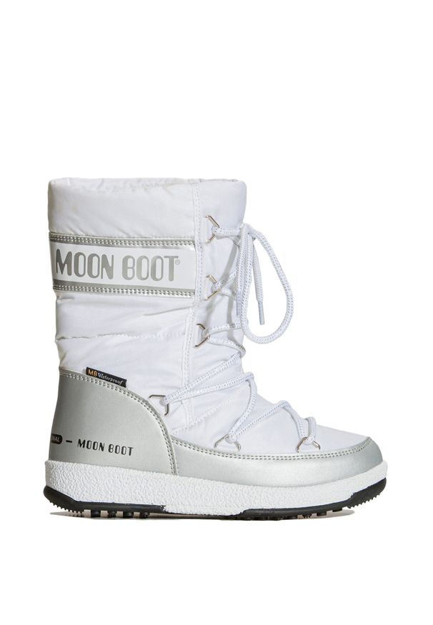 Moon Boot - Buty zimowe MOON BOOT JR G.QUILTED WP. Materiał: nylon, skóra ekologiczna, puch, kauczuk, syntetyk. Szerokość cholewki: normalna. Sezon: zima