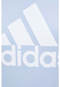 Adidas - adidas t-shirt bawełniany kolor niebieski. Kolor: niebieski. Materiał: bawełna #5