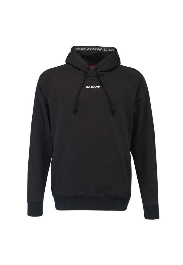 CCM - Bluza z kapturem Team Pullover - Dziecięca - Czarna - XS. Typ kołnierza: kaptur. Kolor: czarny