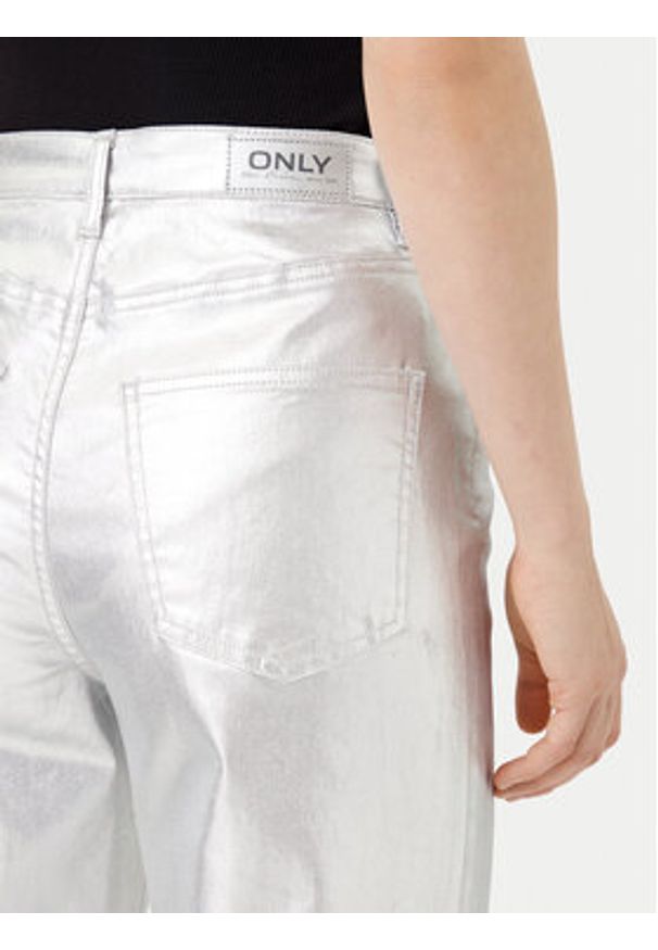 only - ONLY Jeansy Juicy 15331673 Srebrny Wide Leg. Kolor: srebrny