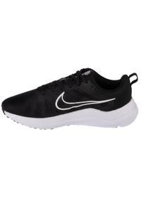 Buty treningowe męskie Nike Downshifter 12. Zapięcie: sznurówki. Kolor: czarny. Materiał: guma, materiał, syntetyk, tkanina. Szerokość cholewki: normalna. Model: Nike Downshifter