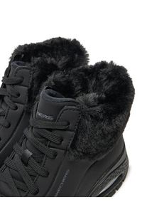 skechers - Skechers Botki 167274/BBK Czarny. Kolor: czarny. Materiał: skóra