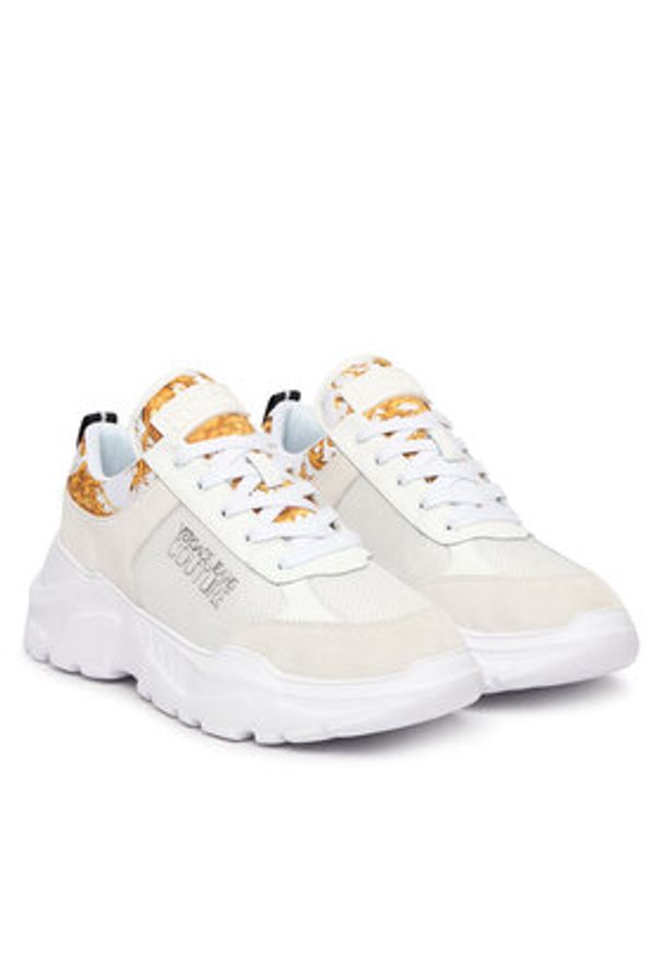Versace Jeans Couture Sneakersy 80YA3SC1 Biały. Kolor: biały. Materiał: skóra