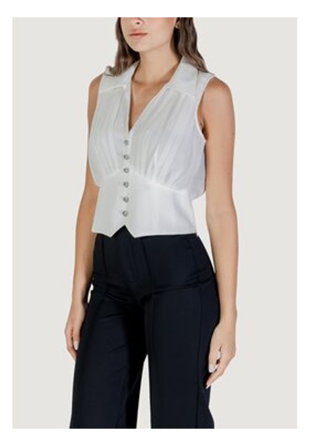 Morgan De Toi Bluzka 242-OPLI Biały Casual Fit. Okazja: na co dzień. Kolor: biały. Styl: casual