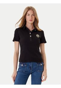 Morgan Polo 252-DPOLLA Czarny Slim Fit. Typ kołnierza: polo. Kolor: czarny. Materiał: bawełna
