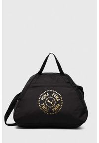 Puma torba sportowa AT ESS Grip Logo Love kolor czarny. Kolor: czarny. Materiał: materiał #1