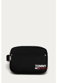 Tommy Jeans - Kosmetyczka. Kolor: czarny. Materiał: poliester, materiał. Wzór: nadruk #1