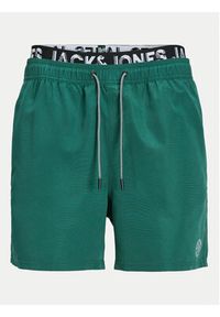 Jack & Jones - Jack&Jones Szorty kąpielowe Jpstfiji 12227254 Zielony Regular Fit. Kolor: zielony. Materiał: syntetyk #7