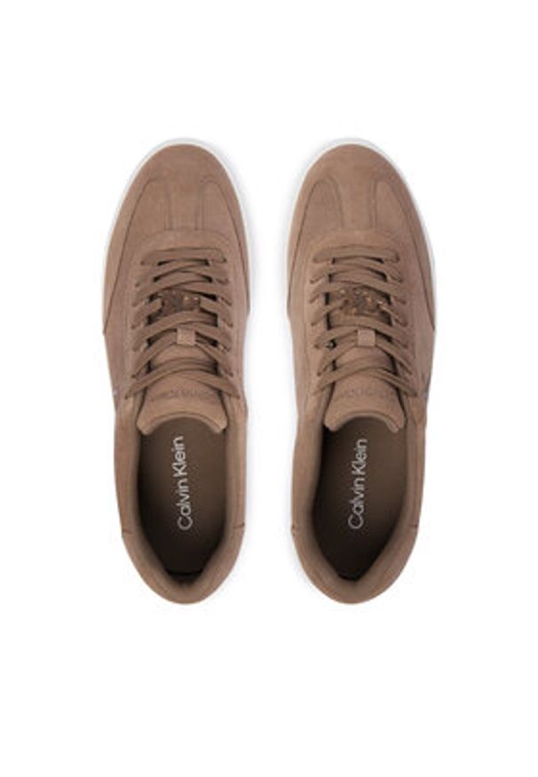 Calvin Klein Sneakersy Low Prof Cupsole Wt Su HM0HM02201 Beżowy. Kolor: beżowy. Materiał: zamsz, skóra