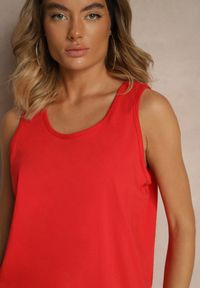 Renee - Czerwona Basicowa Koszulka z Bawełny Zirevina. Kolor: czerwony. Materiał: bawełna #4