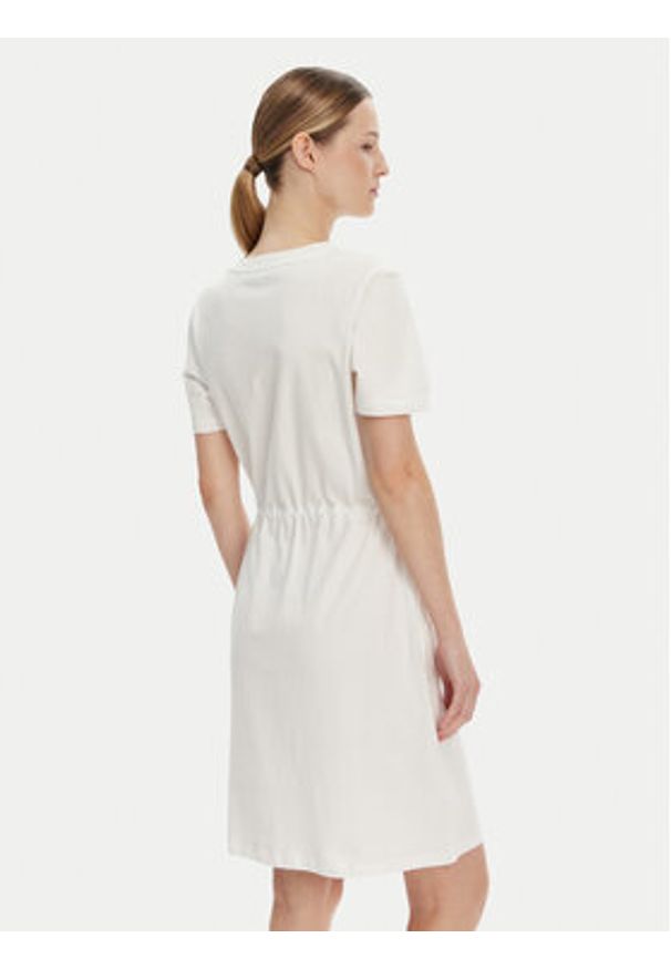 TOMMY HILFIGER - Tommy Hilfiger Sukienka codzienna WW0WW45529 Écru Regular Fit. Okazja: na co dzień. Materiał: bawełna. Typ sukienki: proste. Styl: casual
