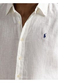 Polo Ralph Lauren Koszula 710968912008 Biały Custom Fit. Typ kołnierza: polo. Kolor: biały. Materiał: len #5