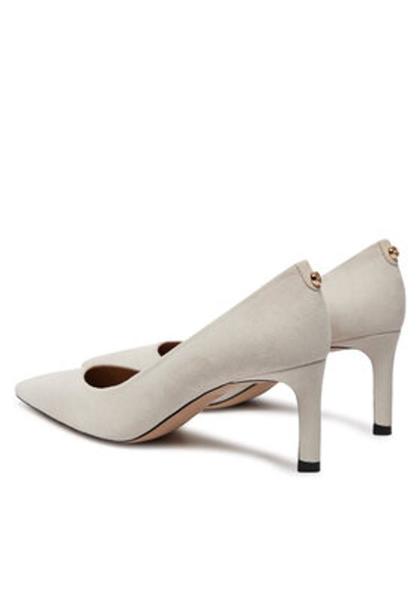 BOSS Szpilki Janet Pump 70-S N 50498810 Beżowy. Kolor: beżowy. Materiał: skóra, zamsz. Obcas: na szpilce