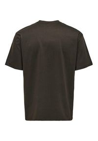 Only & Sons T-Shirt Fred 22022532 Brązowy Relaxed Fit. Kolor: brązowy. Materiał: bawełna #3