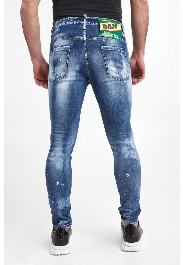 Jeansy męskie Super Twinky Jean DSQUARED2. Wzór: nadruk