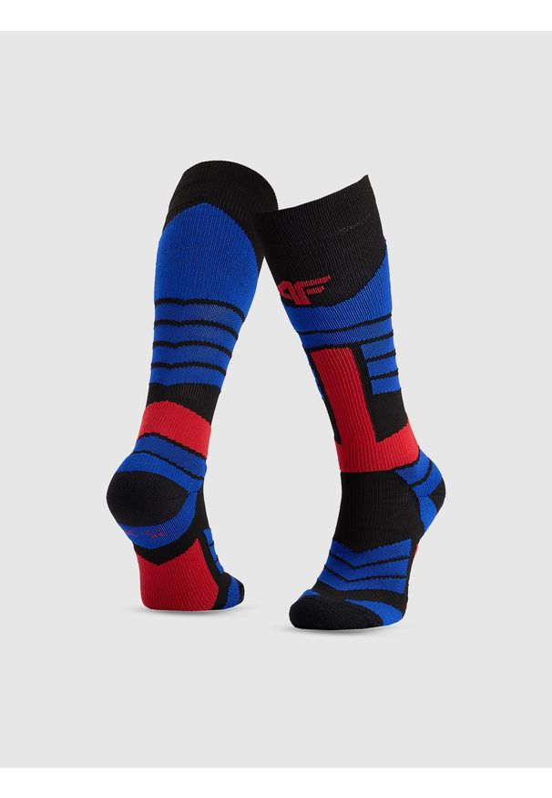 4f - 4F Skarpety narciarskie męskie - granatowe 35-38. Kolor: niebieski. Wzór: prążki. Sport: narciarstwo