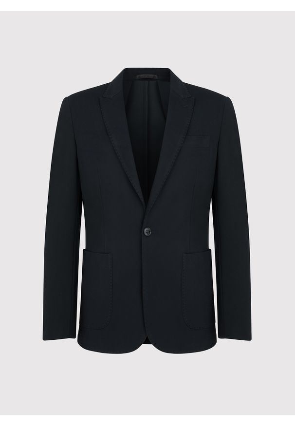 Pako Lorente - PAKO LORENTE – Casualowa marynarka męska w kolorze czarnym. Okazja: na co dzień. Kolor: czarny. Materiał: nylon, wiskoza, elastan, dzianina. Styl: casual