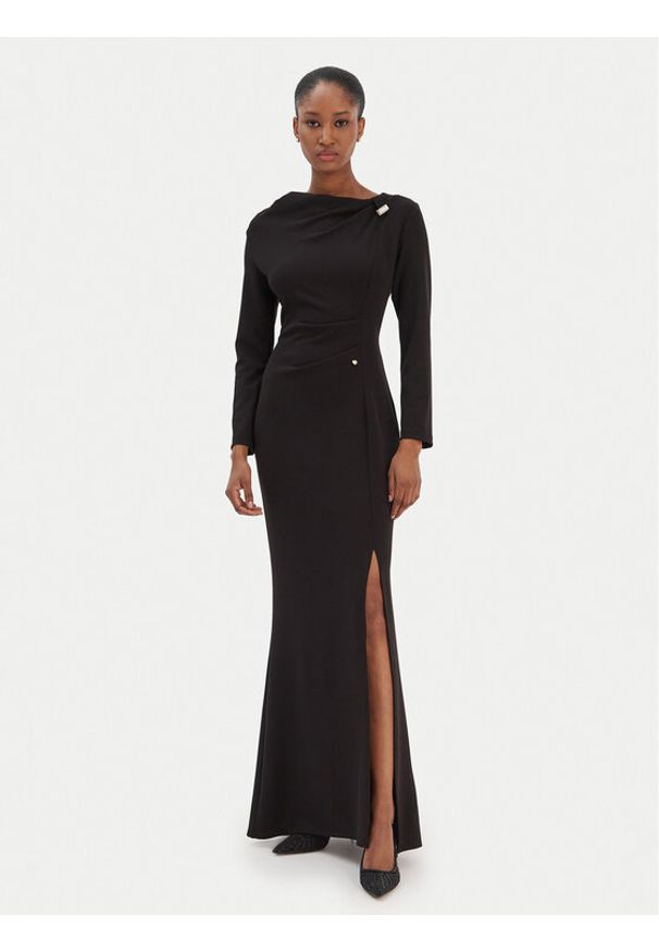 Rinascimento Sukienka koktajlowa CFC0126572003 Czarny Slim Fit. Kolor: czarny. Materiał: syntetyk. Styl: wizytowy
