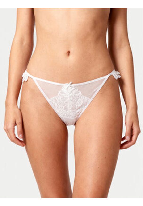 Hunkemöller Stringi Posie 302401 Biały. Kolor: biały. Materiał: syntetyk