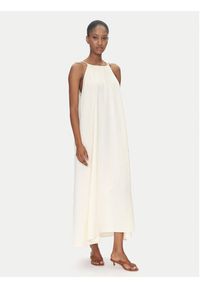 ViCOLO Sukienka letnia Abito TD0757 Écru Regular Fit. Materiał: wiskoza. Sezon: lato #3