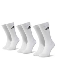 Adidas - adidas Zestaw 3 par wysokich skarpet unisex Cush Crw 3PP DZ9356 Biały. Kolor: biały. Materiał: materiał #1