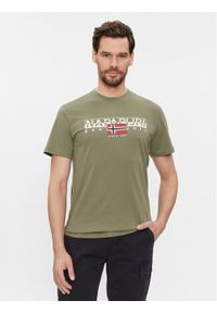 Napapijri T-Shirt S-Aylmer NP0A4HTO Zielony Regular Fit. Kolor: zielony. Materiał: bawełna #1