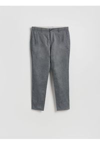 Reserved - Spodnie chino slim fit - ciemnoszary. Kolor: szary. Materiał: tkanina, bawełna