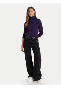 Tommy Jeans Golf Essential DW0DW21672 Fioletowy Regular Fit. Typ kołnierza: golf. Kolor: fioletowy. Materiał: bawełna #3