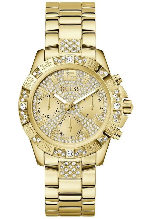 Zegarek damski Guess GW0771L2 CYRKONIE złoty. Kolor: złoty