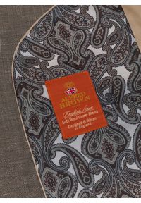 Brązowa marynarka męska premium P22SP-3X-019-A-S - Pako Lorente. Kolor: brązowy. Materiał: wełna, len. Wzór: gładki. Styl: klasyczny #7