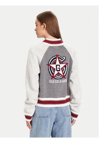 Guess Jeans Kardigan W5BR12 Z0561 Szary Relaxed Fit. Kolor: szary. Materiał: bawełna #4